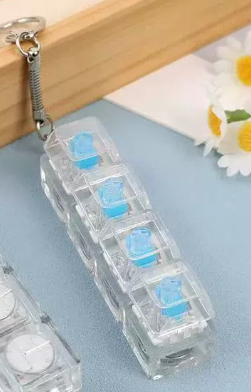 Light-Up Decompression Mechanical Keyboard With Light Pressing Keychain