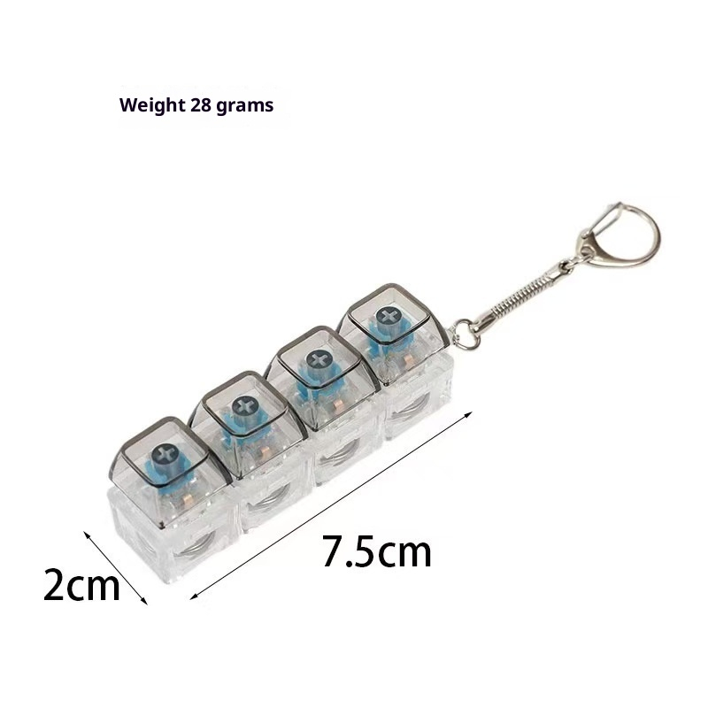 Light-Up Decompression Mechanical Keyboard With Light Pressing Keychain