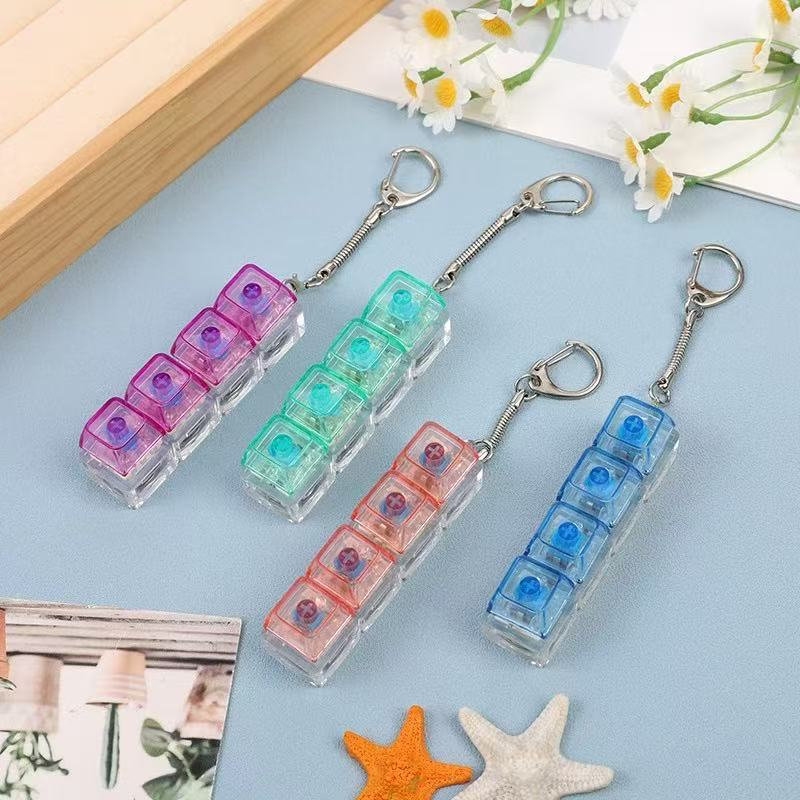 Light-Up Decompression Mechanical Keyboard With Light Pressing Keychain